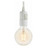 E27 bakelite socket with switch — White