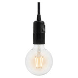 E27 bakelite socket with switch — Black