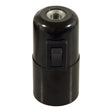 E27 bakelite socket with switch — Black