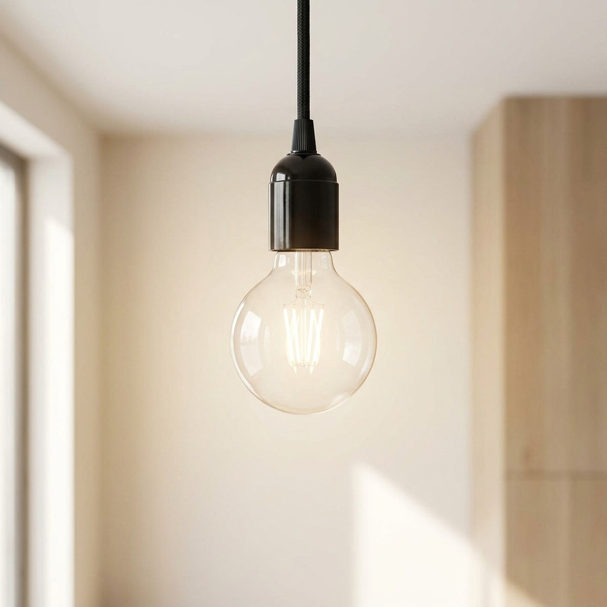 E27 bakelite socket — Black