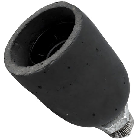 E27 anthracite concrete socket kit on male galvanized cast iron fitting