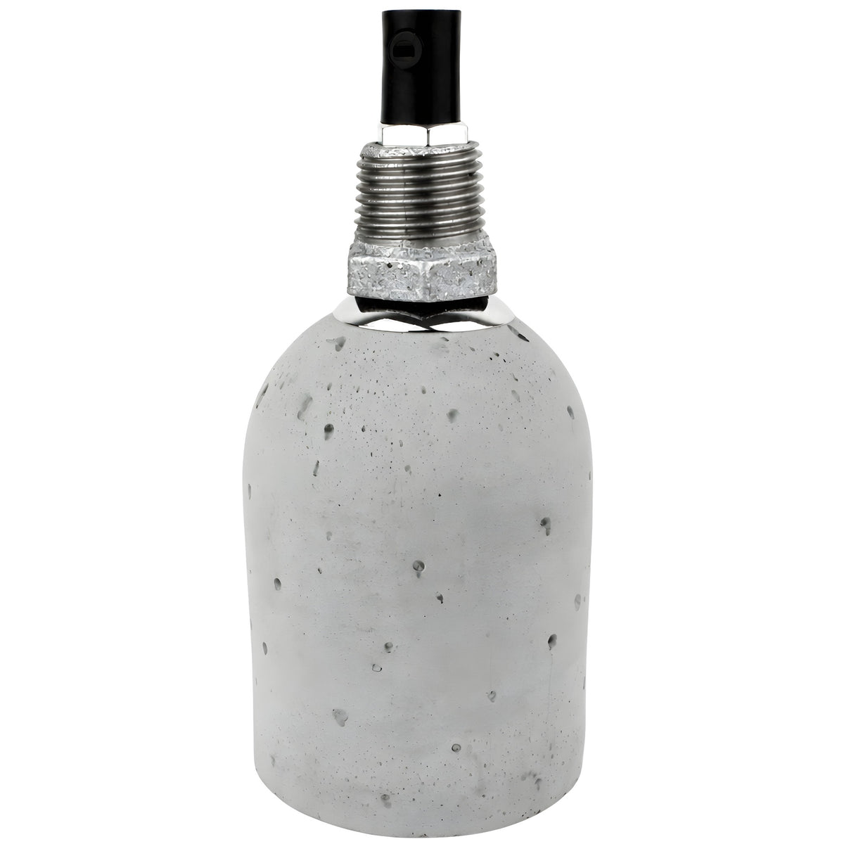 E27 light grey concrete socket kit on 1/2'' (15x21mm) male galvanized cast iron fitting