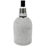 E27 light grey concrete socket kit on 1/2'' (15x21mm) male galvanized cast iron fitting
