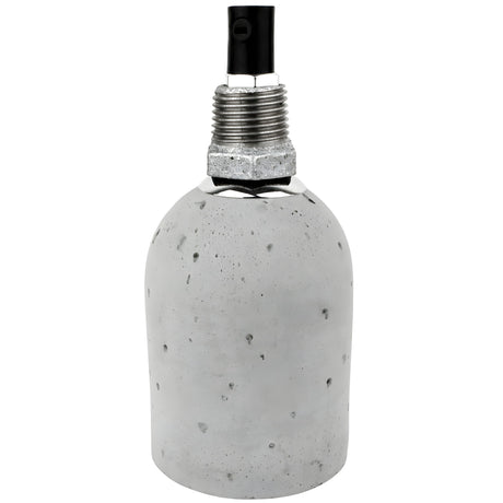 E27 light grey concrete socket kit on 1/2'' (15x21mm) male galvanized cast iron fitting