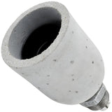 E27 light grey concrete socket kit on male galvanized cast iron fitting
