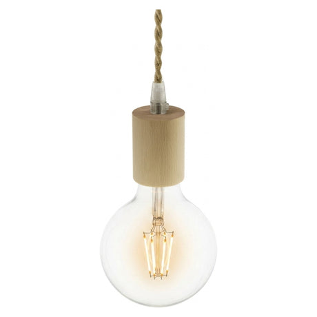 E27 wood socket — Natural