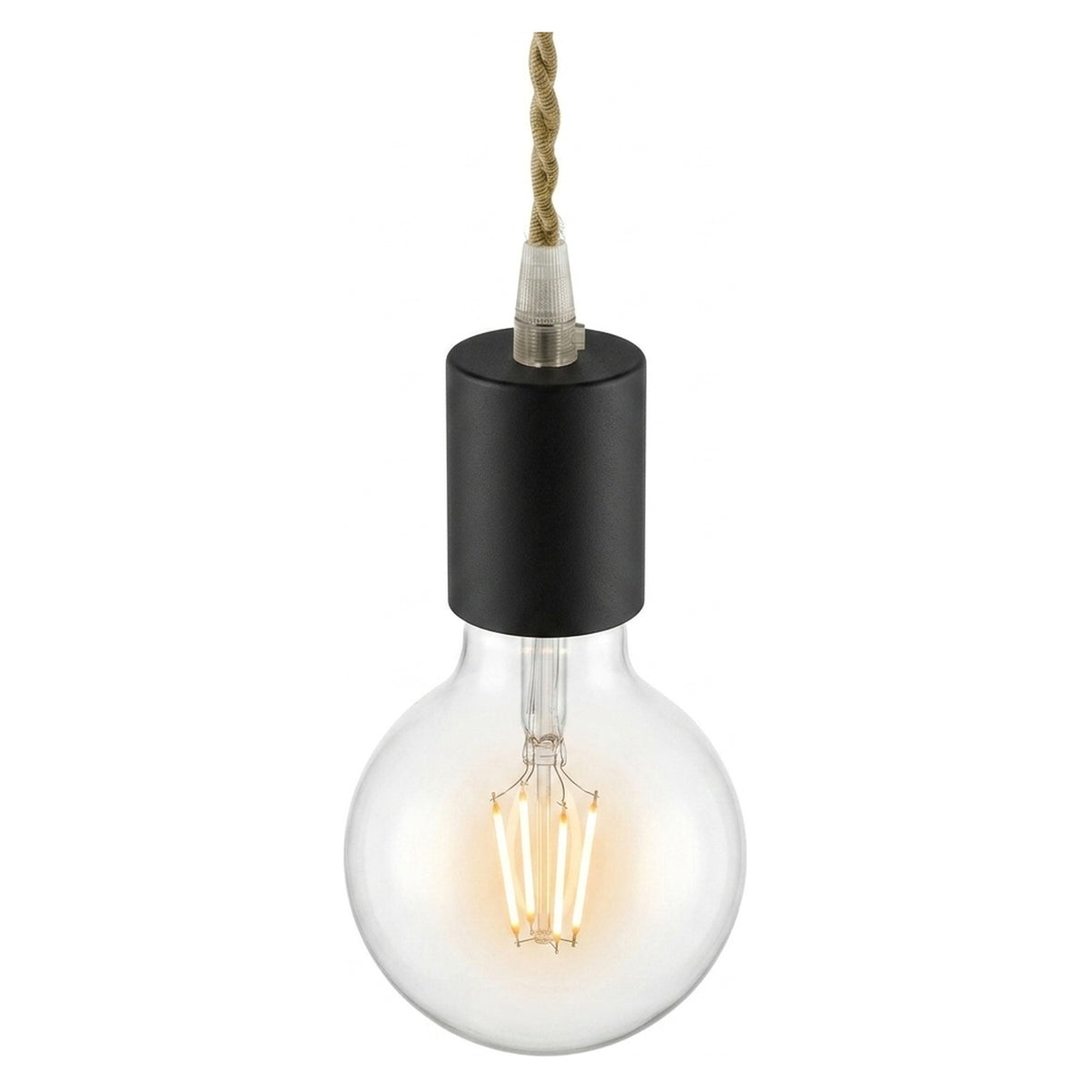 E27 wood socket — Black