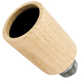 E27 natural wood socket kit on male galvanized cast iron fitting