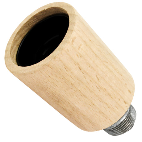 E27 natural wood socket kit on male galvanized cast iron fitting