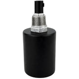 E27 black wood socket kit on 1/2'' (15x21mm) male galvanized cast iron fitting