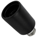 E27 black wood socket kit on male galvanized cast iron fitting