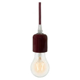 E27 ceramic socket — Burgundy