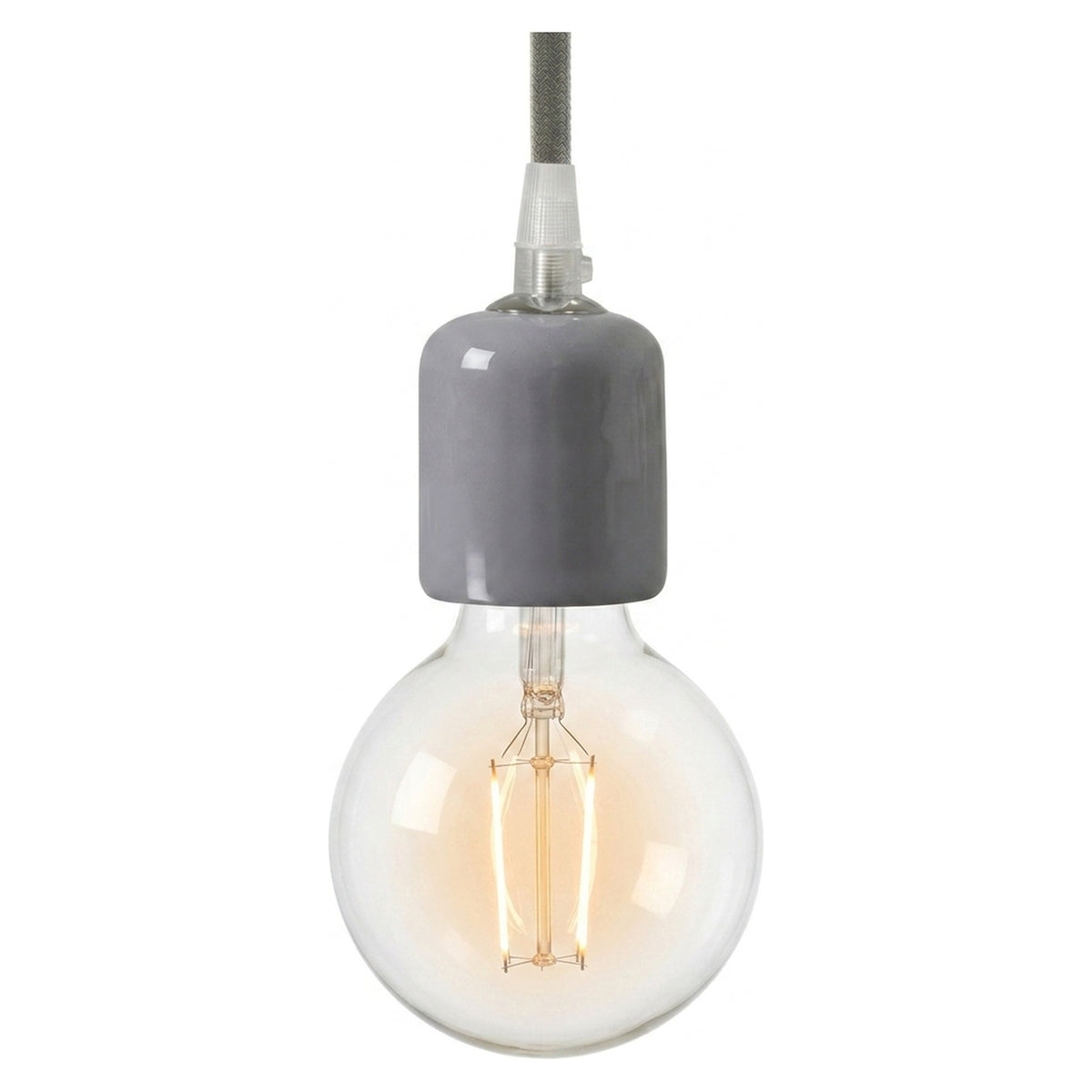 E27 ceramic socket — Grey