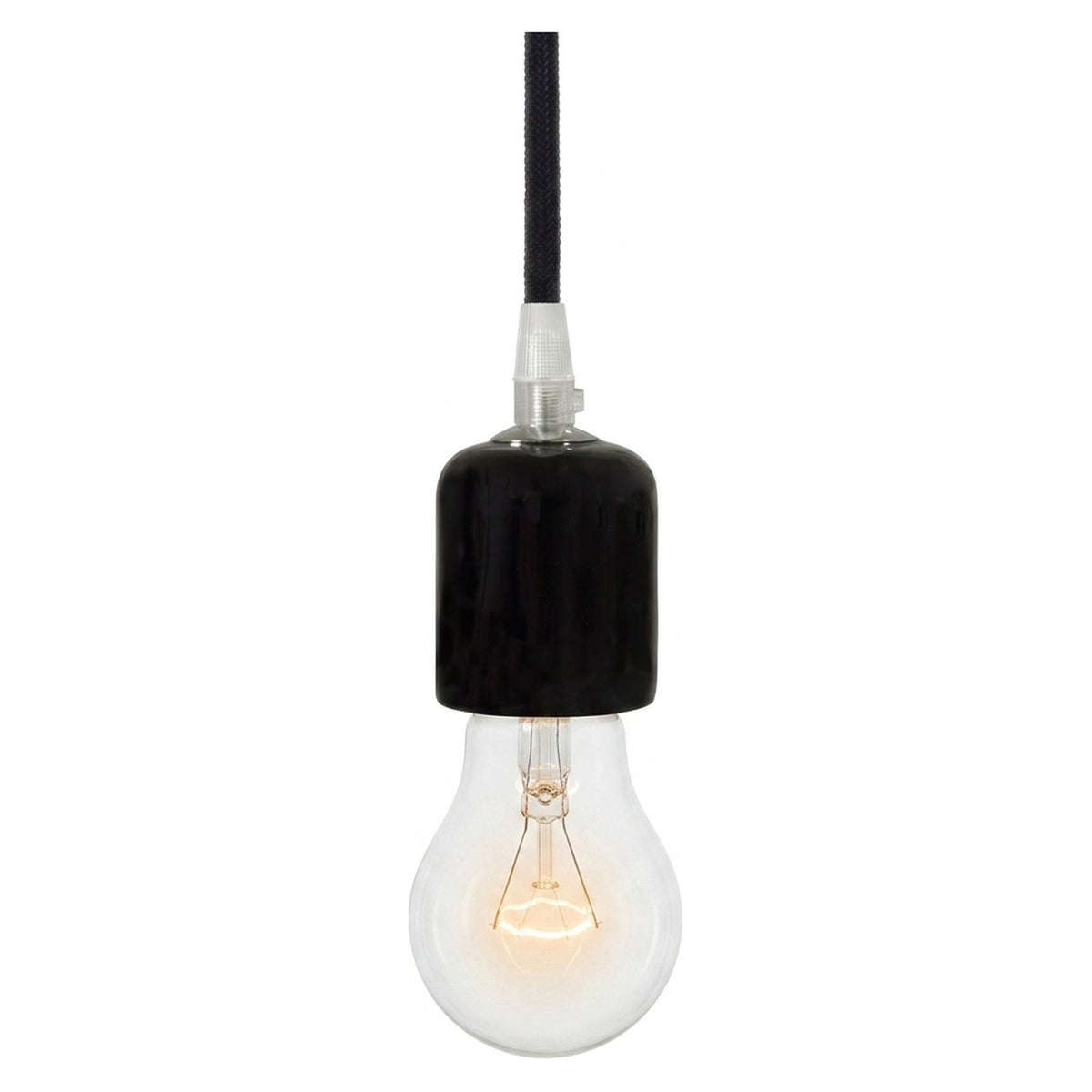 E27 ceramic socket — Black