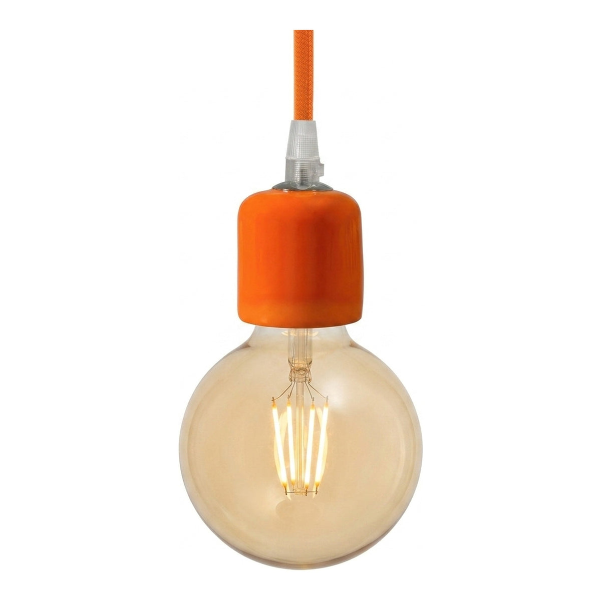 E27 ceramic socket — Orange