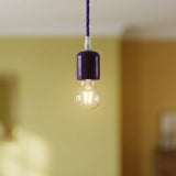 E27 ceramic socket — Purple