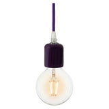 E27 ceramic socket — Purple