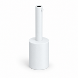 Cylindrical metal E27 socket kit — 7 cm cable grip — matt white — view 1