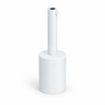 Cylindrical metal E27 socket kit — 7 cm cable grip — matt white — view 1