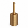 Cylindrical metal E27 socket kit — 7 cm cable grip — satin bronze finish — view 1