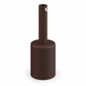Cylindrical metal E27 socket kit — 7 cm cable grip — rust effect — view 1