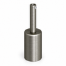 Cylindrical metal E27 socket kit — 7 cm cable grip — satin titanium finish — view 1