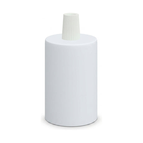 E27 cylindrical metal socket — Conical plastic / Matt white