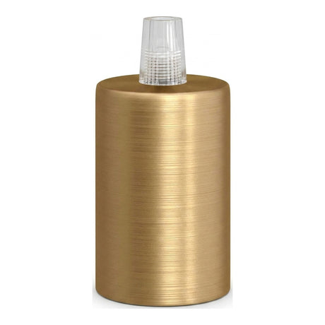 E27 cylindrical metal socket — Conical plastic / Satin bronze