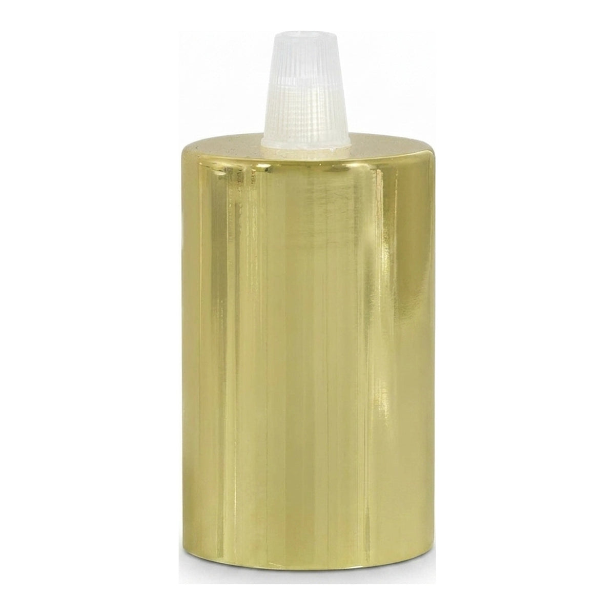 E27 cylindrical metal socket — Conical plastic / Brass