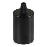 E27 cylindrical metal socket — Conical plastic / Black