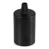 E27 cylindrical metal socket — Conical plastic / Black