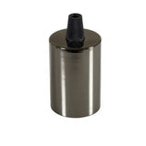 E27 cylindrical metal socket — Conical plastic / Black pearl