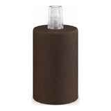 E27 cylindrical metal socket — Conical plastic / Rust