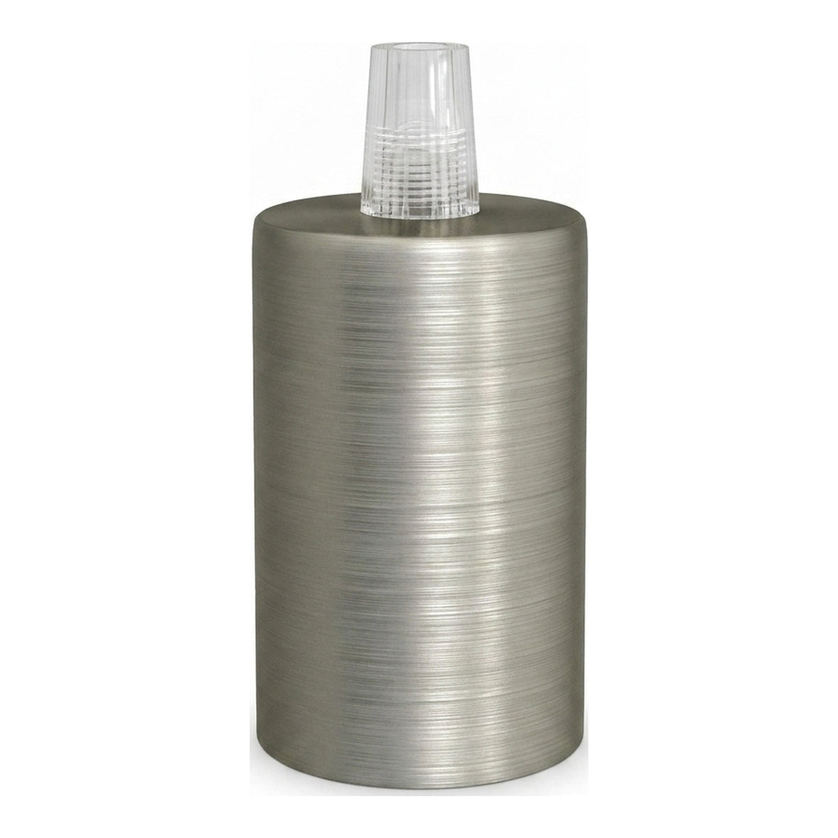 E27 cylindrical metal socket — Conical plastic / Satin titanium