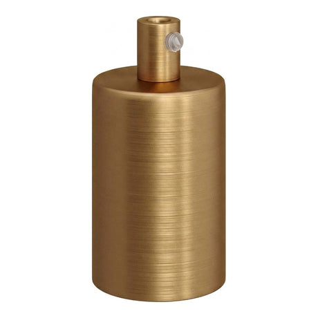 E27 cylindrical metal socket — Cylindrical metal / Satin bronze