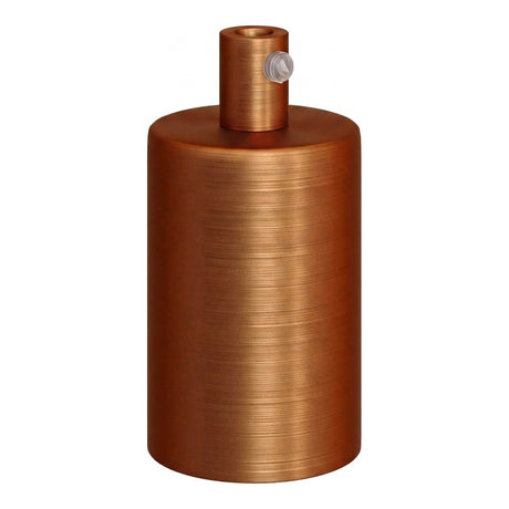 E27 cylindrical metal socket — Cylindrical metal / Satin copper