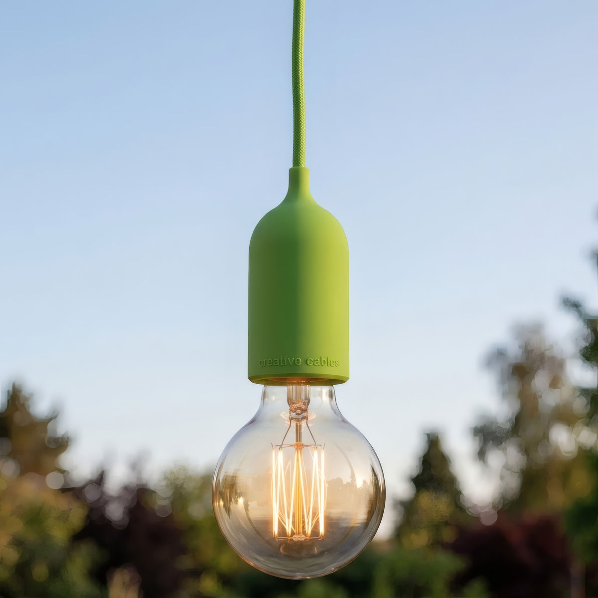 E27 outdoor silicone socket kit in pastel colours — Meadow green