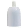 E27 hemispherical metal socket — Glossy white