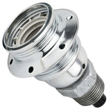 E27 glossy silver metal socket kit on male galvanized cast iron fitting