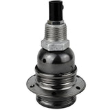 E27 glossy black metal socket kit on 1/2'' (15x21mm) male galvanized cast iron fitting