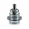Metal E27 socket kit with two shade rings — silver finish — view 1