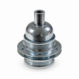 Metal E27 socket kit with two shade rings — silver finish — view 2