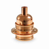 Metal E27 socket kit with two shade rings — copper finish — view 1