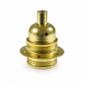 Metal E27 socket kit with two shade rings — brass finish — view 1