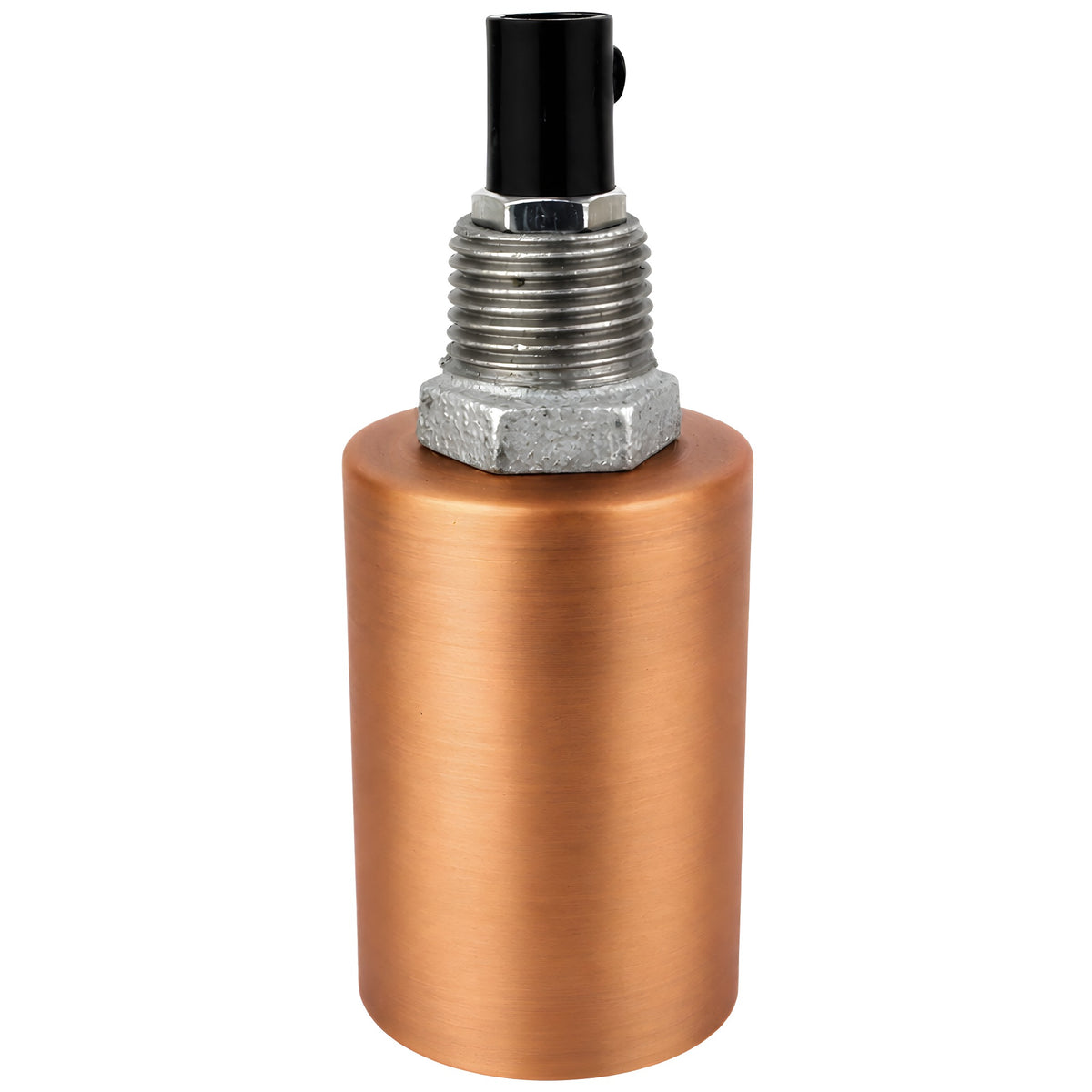 E27 smooth copper metal socket kit on 1/2'' (15x21mm) male galvanized cast iron fitting