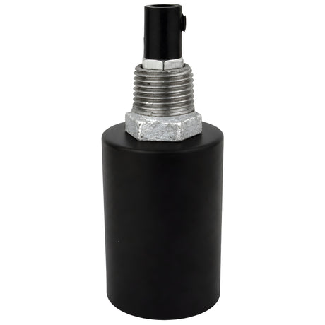 E27 smooth black metal socket kit on 1/2'' (15x21mm) male galvanized cast iron fitting