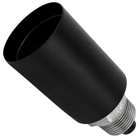 E27 smooth black metal socket kit on male galvanized cast iron fitting
