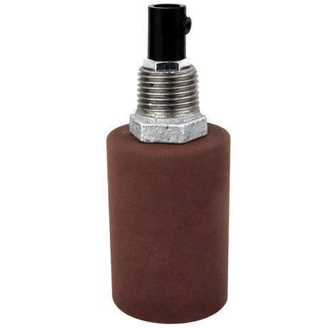 E27 smooth rust metal socket kit on 1/2'' (15x21mm) male galvanized cast iron fitting