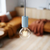 E27 pastel metal socket — Sky blue