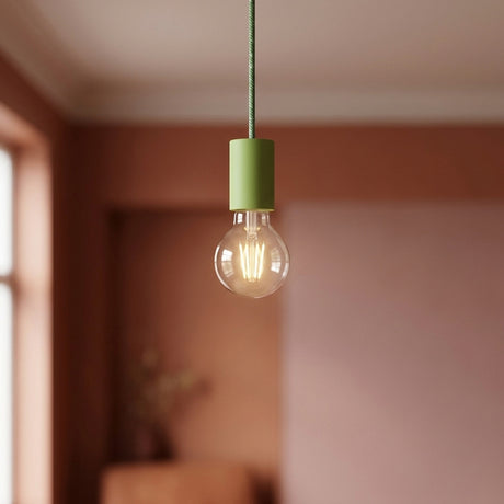 E27 pastel metal socket — Meadow green